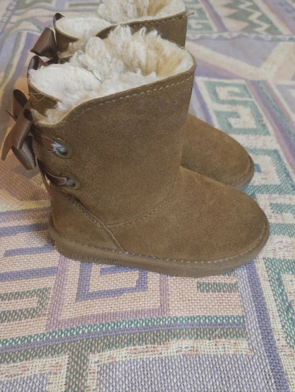 Bearpaw Toddler Boots Bow Size 8c